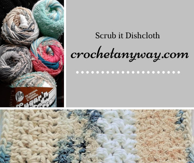 crochet dishcloth with scrub off yarn