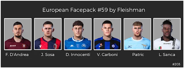 European Facepack #59 For eFootball PES 2021