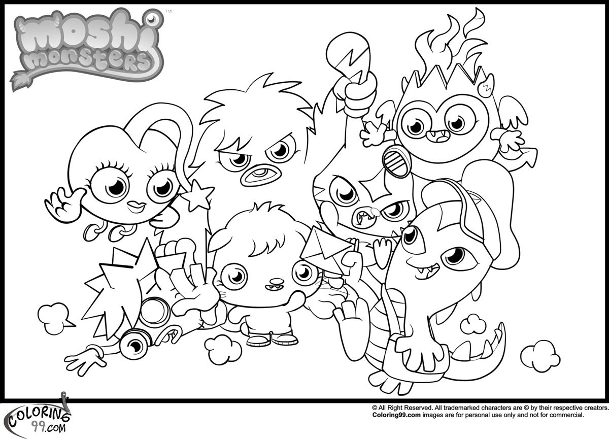 Download Moshi Monsters Coloring Pages | Minister Coloring