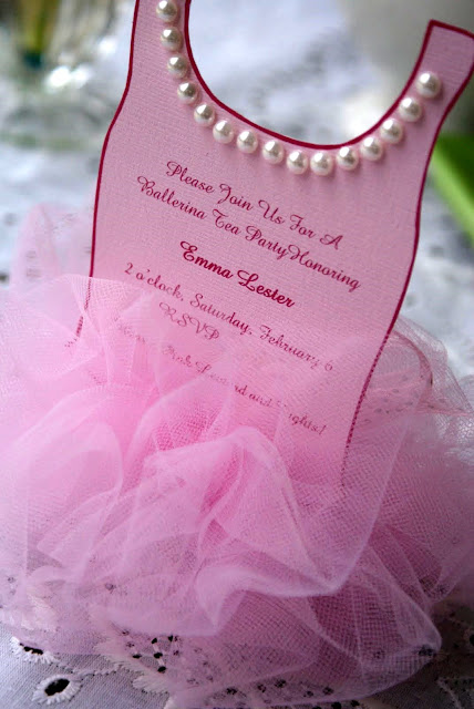 This frothy pink invitation told guests we would have tutu much fun at ...