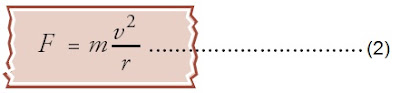 Gaya Coulomb tersebut diimbangi oleh gaya sentripetal