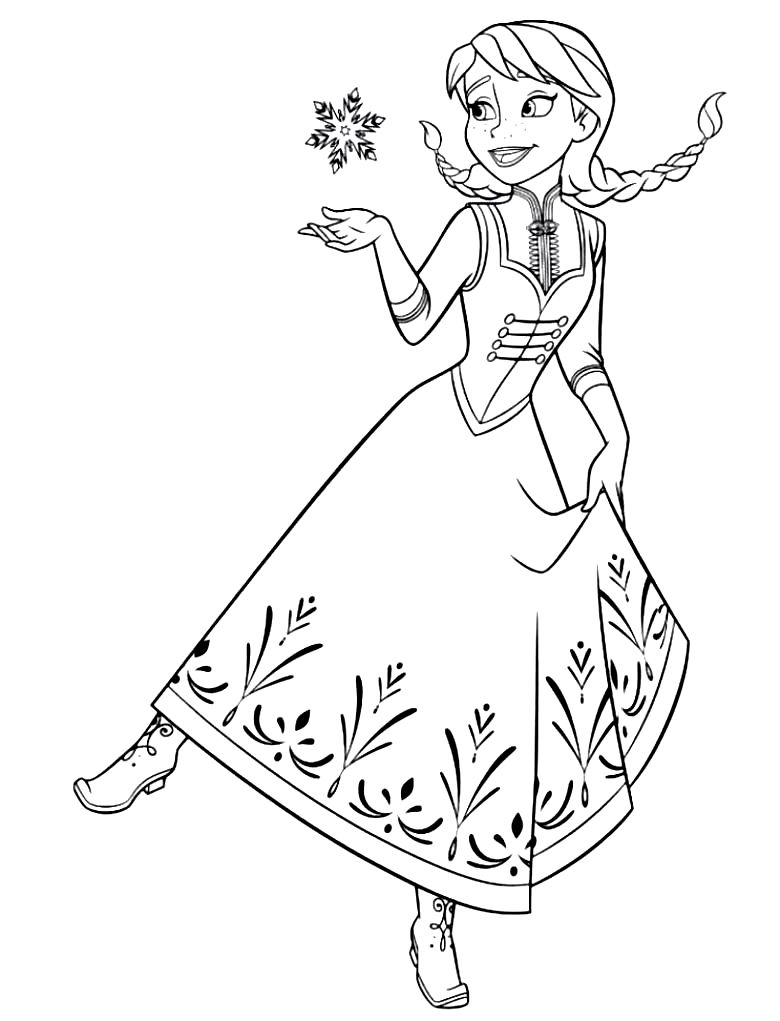 frozen coloring page