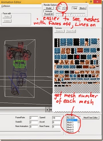 See what number each mesh is