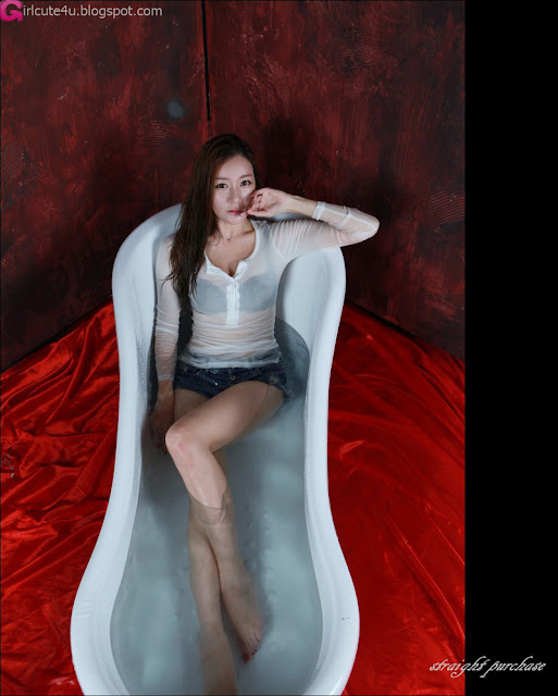 3 Han Ji Eun in Bath Tub-Very cute asian girl - girlcute4u.blogspot.com