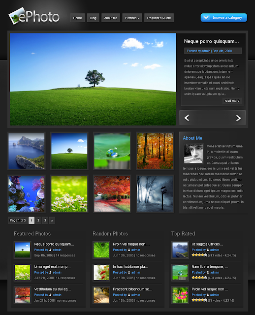 ePhoto Wordpress Theme Free Download.