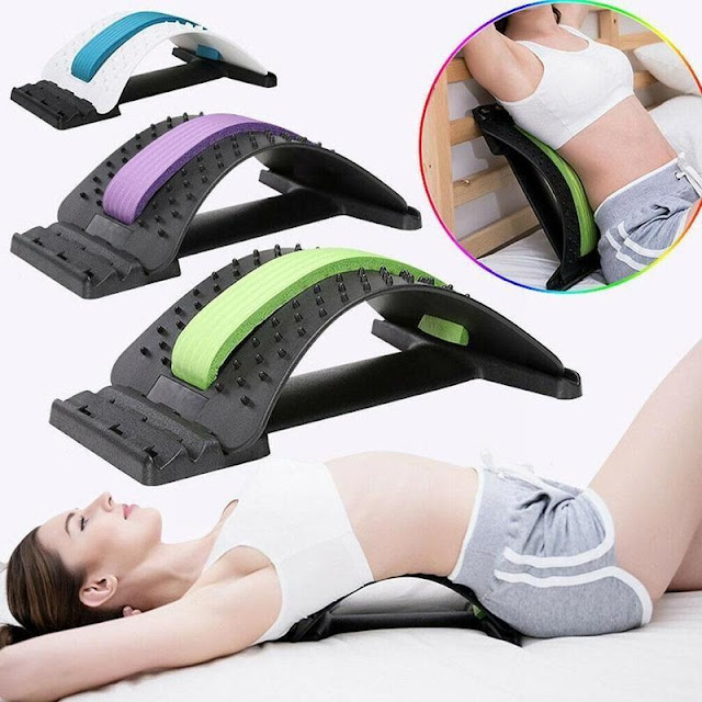 Magic Back Support Spine Stretcher Lumbar Support Muscle Relief Chiropractic Straightener Massager