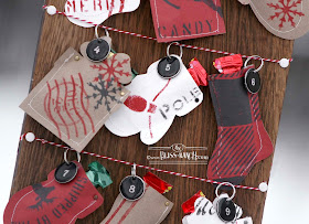 Christmas Countdown Advent Calendar with Old Sign Stencils Bliss-Ranch.com