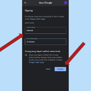 Cara ganti nama gmail di hp