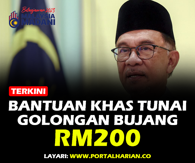 Bantuan Khas Tunai RM200 Untuk Golongan Bujang ~ Semak Sekarang !