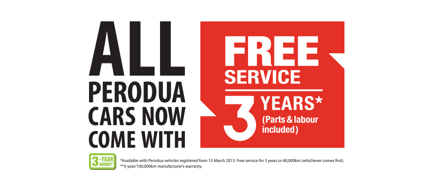 Perodua Promotion - 017-4835703: Enjoy 3 YEARS FREE 