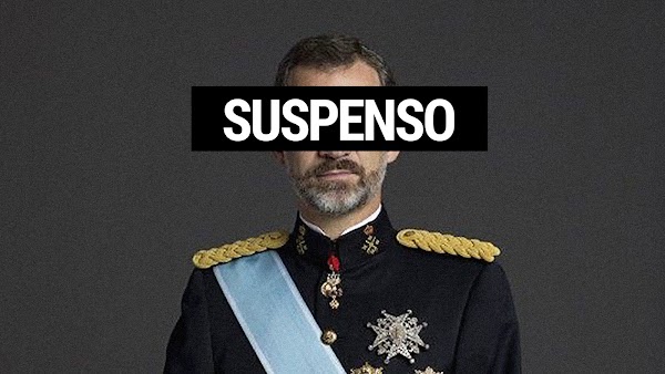 Los españoles suspenden por primera vez a Felipe VI 