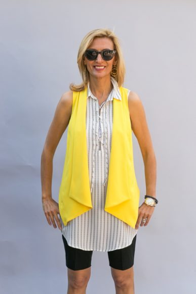 http://www.jacketsociety.com/canary-yellow-vest-stripe-lace-tunic/