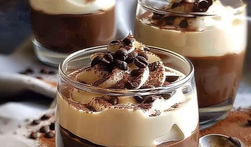 Mocha Panna Cotta with Mascarpone Cream dessert 