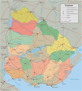 Mapa do Uruguai 