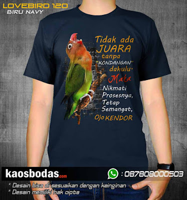 Desain kaos sablon gambar motif burung lovebird 3d keren untuk komunitas tem kicau mania tersedia untuk dewasa dan anak anak bisa pesan satuan