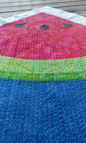 Sliced watermelon quilt using Island Batik fabrics
