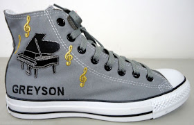 Custom high top converse Greyson Chance shoes Custom high top converse Greyson Chance shoes