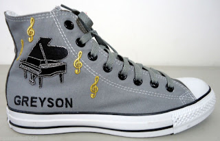 Custom high top converse Greyson Chance shoes