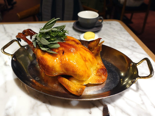 Bâtard modern French wine restaurant Sai Ying Pun Hong Kong (Asia best 50 restaurants 2022) - Signature roast yellow chicken, warm pilaf rice