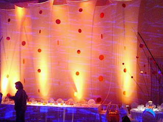 Wedding decoration, orange saloons