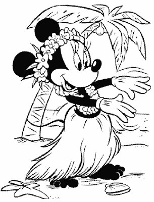 Mini Mouse Holaho Dancing Coloring Pages