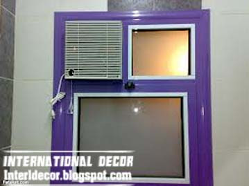 bathroom aluminum window frame system interior, modern bathroom windows
