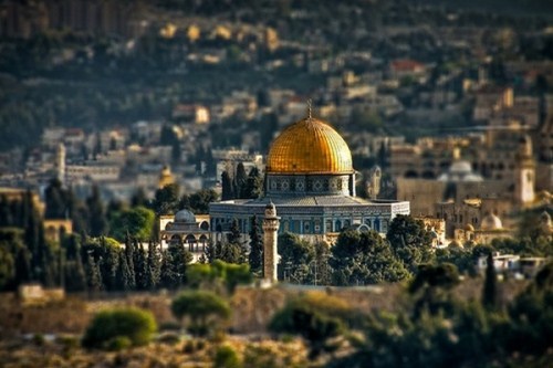 On the way to the Dead Sea. Heavenly and earthly Jerusalem