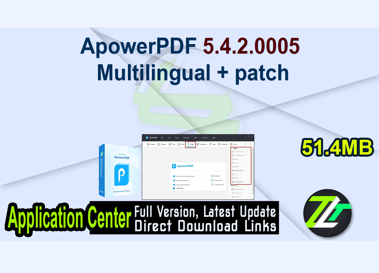 ApowerPDF 5.4.2.0005 Multilingual + patch