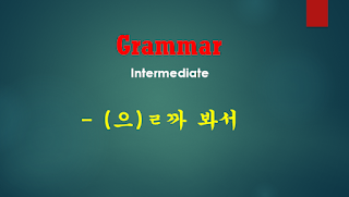 (으)ㄹ까 봐서 [Intermediate Grammar]