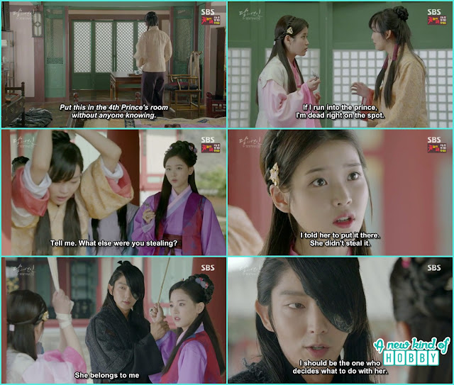  hae soo got a beating from yeon hwa and 4th prince interrupted - Moon Lovers: Scarlet Heart Ryeo - Episode 4 Review