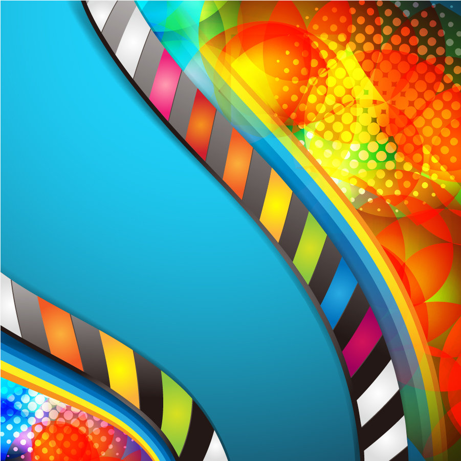 カラフルな縁取りをした曲線の背景 background color dream vector イラスト素材