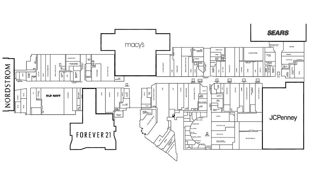 Tacoma Mall's anchor positions while Mervyn's was still in business ...