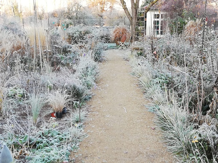 Wintermärchen im ländlichen Garten