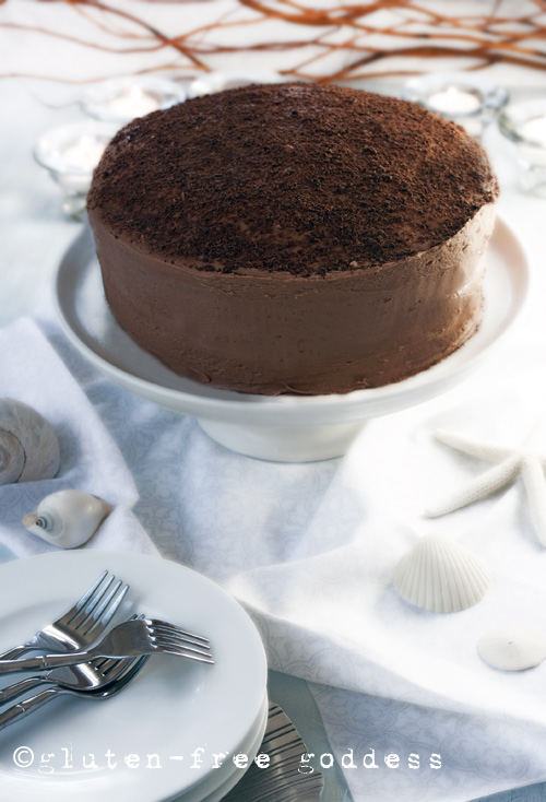 Gluten-Free Chocolate Layer Cake (dairy-free) from Gluten-Free Goddess #glutenfree #cake