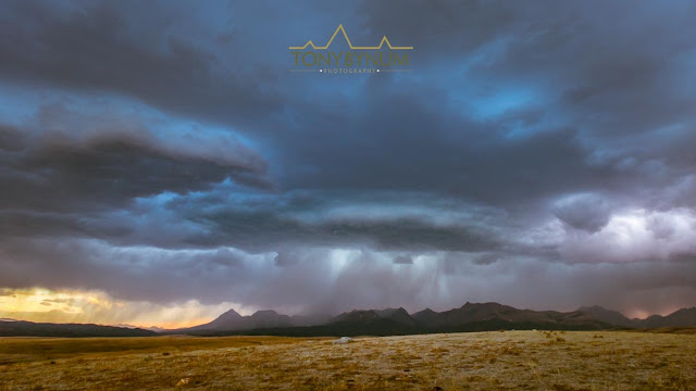 Dramatic and Rare Storm Cell over Glacier National Park 