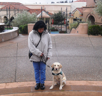 Lynn and Reyna practicing the sit command