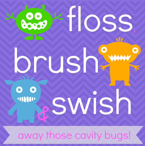 floss, brush & swish printable