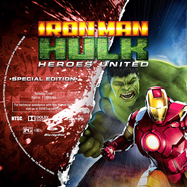 Label Bluray Iron Man Hulk Heroes United Special Edition