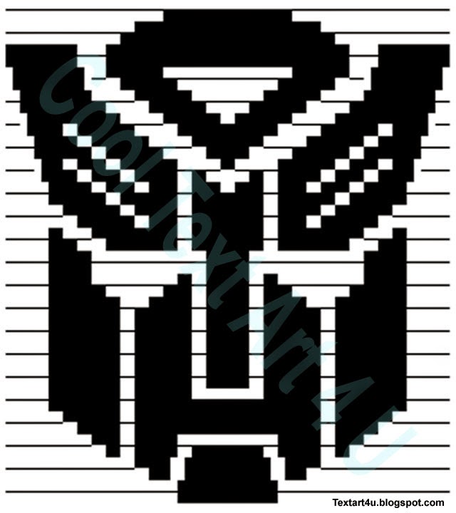 Transformers Autobot Symbol Copy Paste ASCII Art | Cool ...