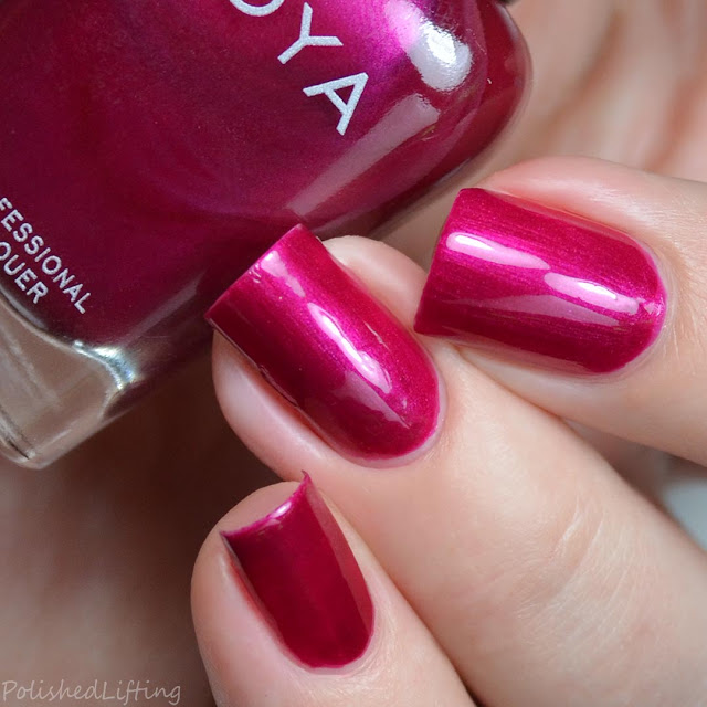 berry jewel toned pearl nail polish