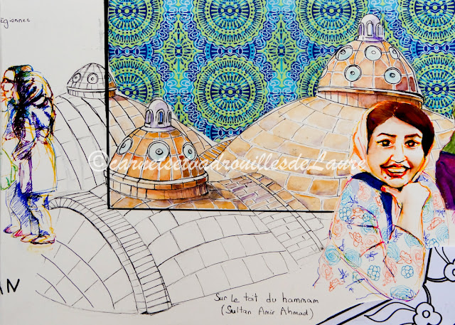 carnet-de-voyage-Iran-Kashan-stabilo-aquarelle-carnetsetvadrouillesdelaure