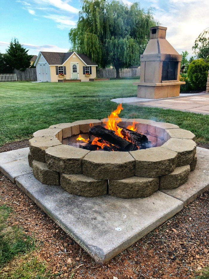 Fire Pit with Fire