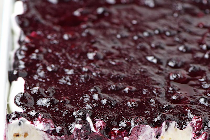 🥔🥔🥔 CREAMY NO BAKE BLUEBERRY DESSERT