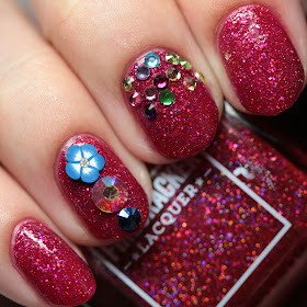 Firecracker Lacquer Stop and Smell the Blossom nail jewels