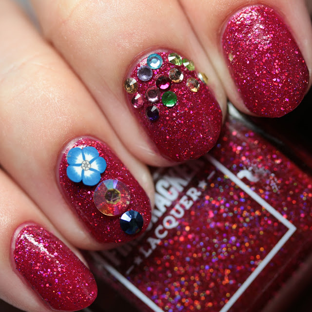 Firecracker Lacquer Stop and Smell the Blossom nail jewels