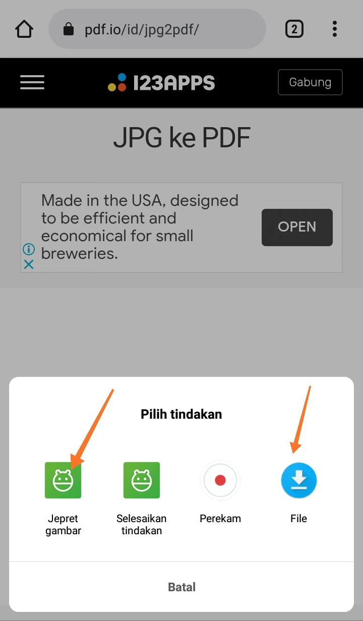 Cara mudah merubah file foto JPEG PNG ke PDF