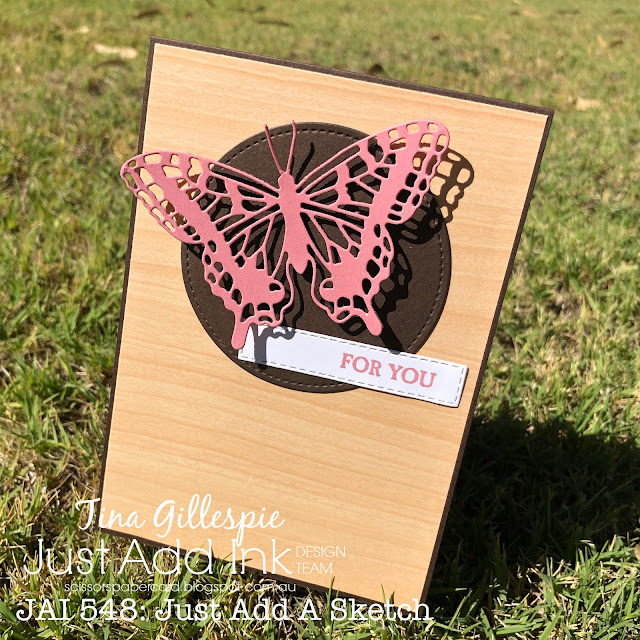 scissorspapercard, Stampin' Up!, Just Add Ink, A Good Man, Brilliant Wings Dies, Natural Touch Specialty Paper,