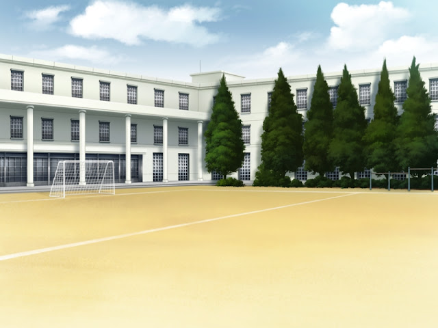 School Soccer Field (Anime Background)