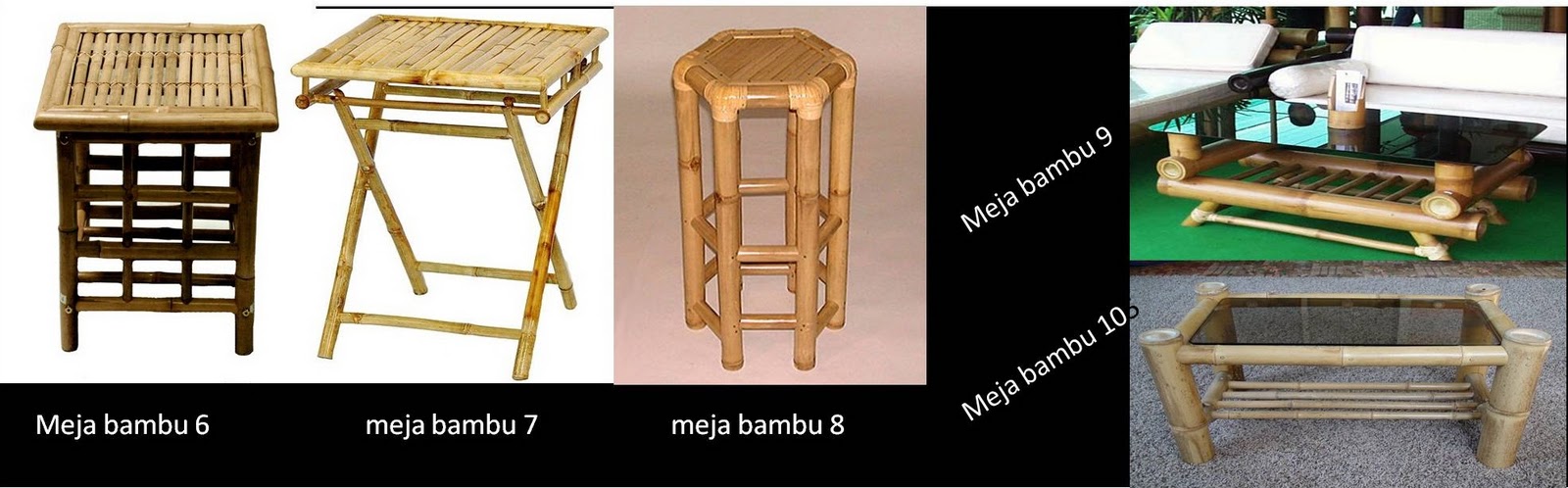 Taman Bambu  Nusantara Aneka Model Furnitur dari Bambu 