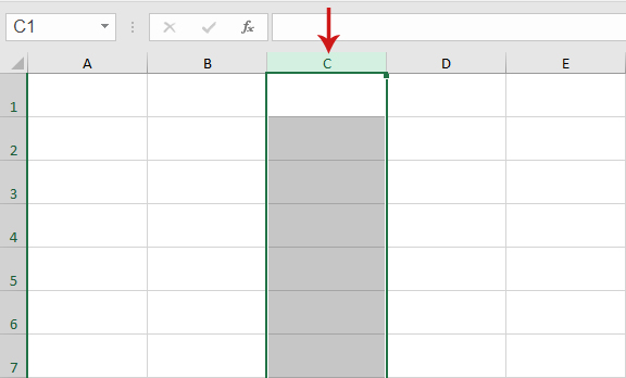 تحديد الخلايا في Excel